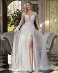 A-Linie Brautkleid mit Schlitz von Demetrios
