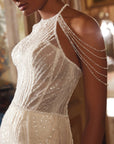Fit and Flair Brautkleid mit Perlenspitze von Demetrios
