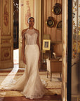 Fit and Flair Brautkleid mit Perlenspitze von Demetrios