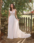 A-Linie Brautkleid aus Chiffon von Alberto Palatchi
