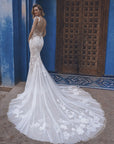 Spitze-Meerjungfrau Brautkleid mit tiefem Rückschnitt, von Enzoani