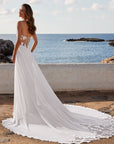 A-Linie Brautkleid mit transparent Rucken, von Enzoani Love