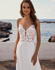 A-Linie Brautkleid mit transparent Rucken, von Enzoani Love