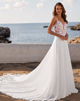 A-Linie Brautkleid mit transparent Rucken, von Enzoani Love