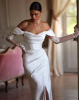 Fit and Flair Brautkleid mit ein Schlitz von Luce Sposa