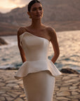One-Shoulder-Brautkorsett-Top aus Mikado von Milla Nova