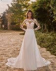 A-Linie Brautkleid mit Spitzenkorsett von Alberto Palatchi