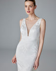 Fit and Flair Brautkleid mit eine Schleife am Rücken, von Pronovias