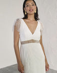 A-Linie Brautkleid mit V-Ausschnitt von Rembo Styling