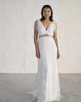 A-Linie Brautkleid mit V-Ausschnitt von Rembo Styling