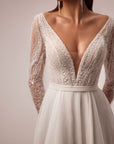 A-Linie Brautkleid mit lang Ärmel, von Milla Nova