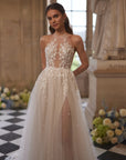 A-Linie Brautkleid aus Tüll und Spitze