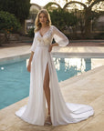 A-linie Brautkleid mit schlitz von White one