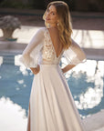 A-linie Brautkleid mit schlitz von White one
