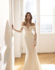 Meerjungfrau Brautkleid mit abnehmbare Schleppe von Eva Lendel