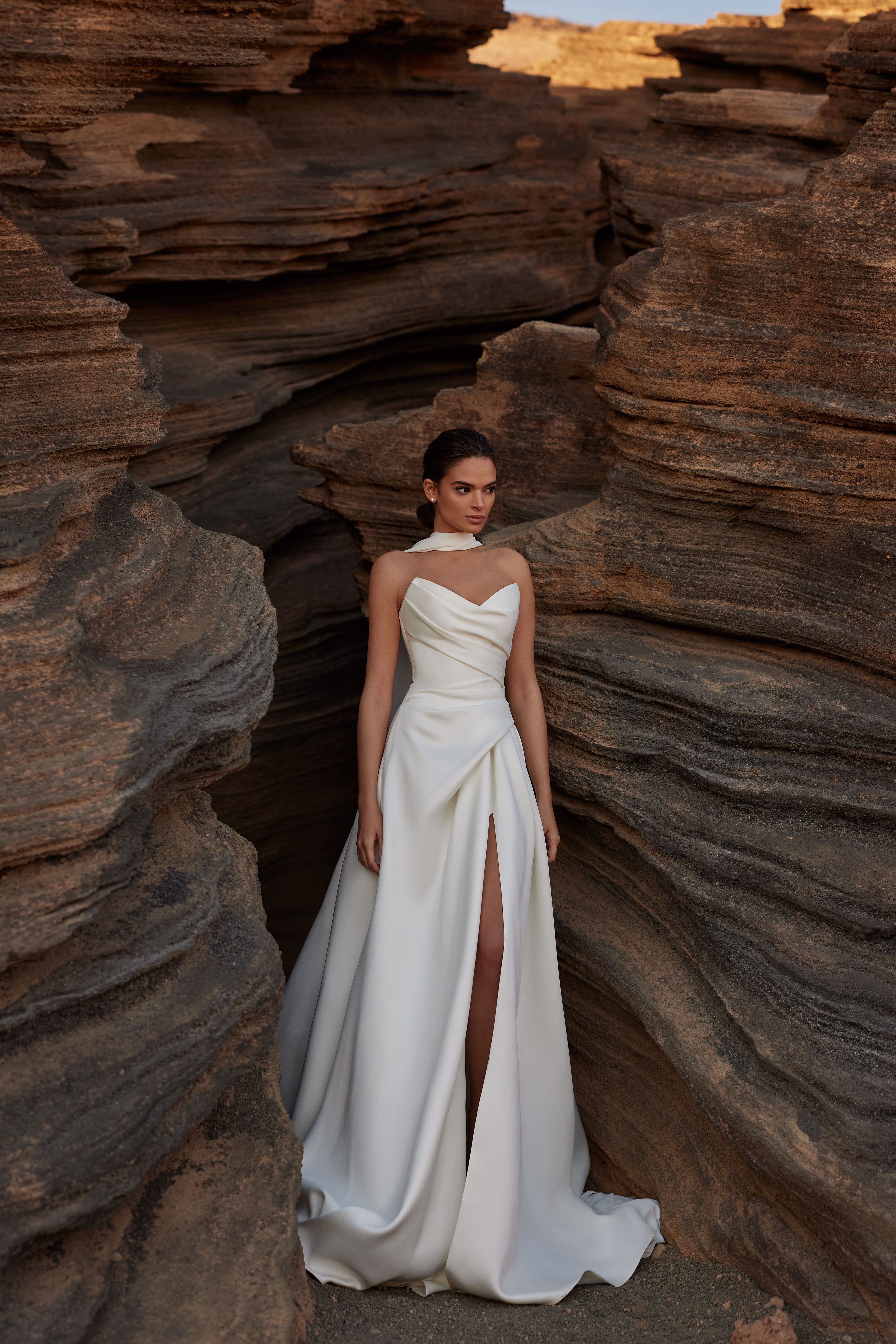 Ärmelloses A-Linien-Brautkleid mit herzförmigem Ausschnitt von Milla Nova