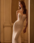 Brautkleid mit abnehmbare Überrock