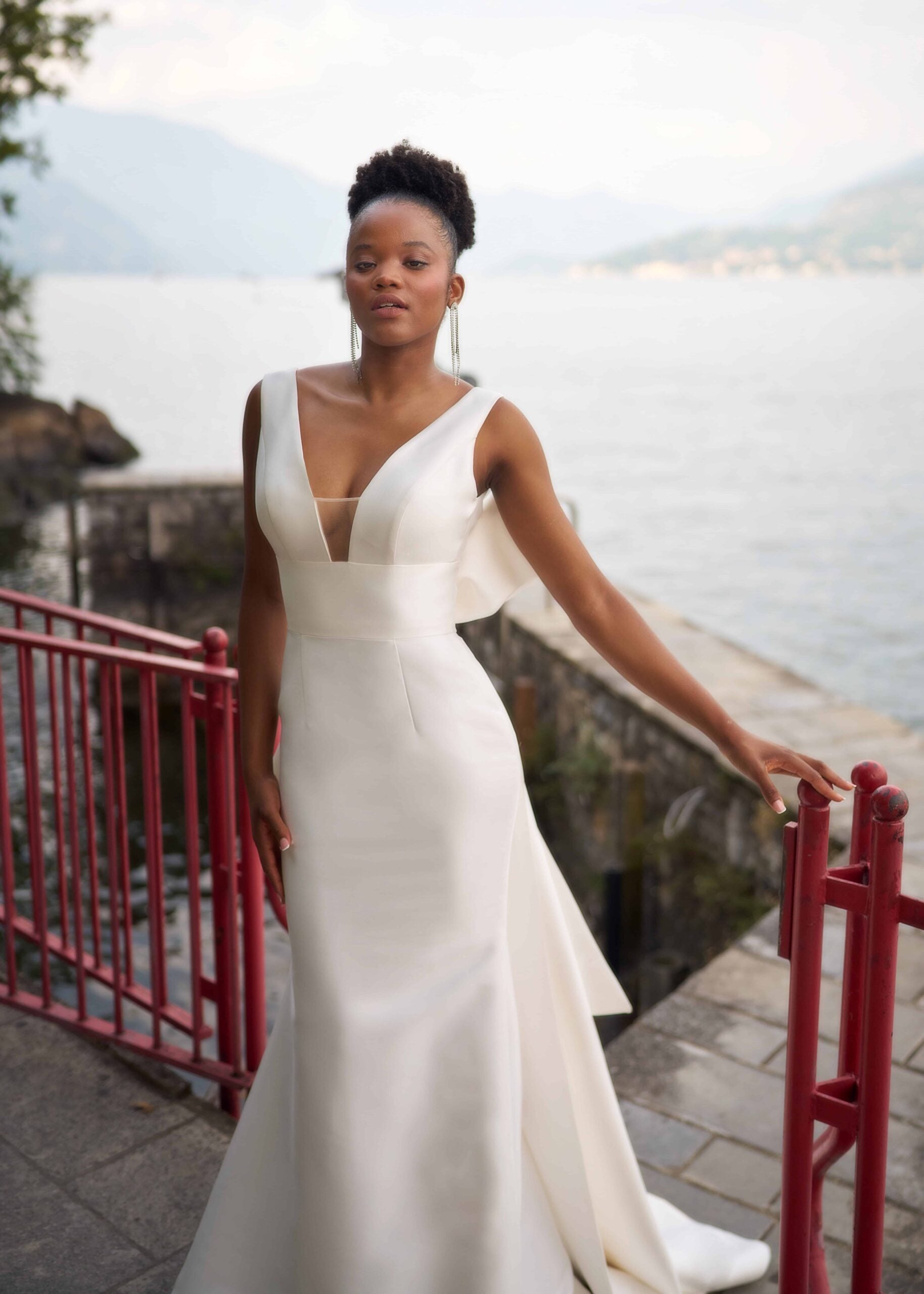 Brautkleid mit eine große Schleife hinten von Libelle 