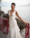 Brautkleid mit eine große Schleife hinten von Libelle 
