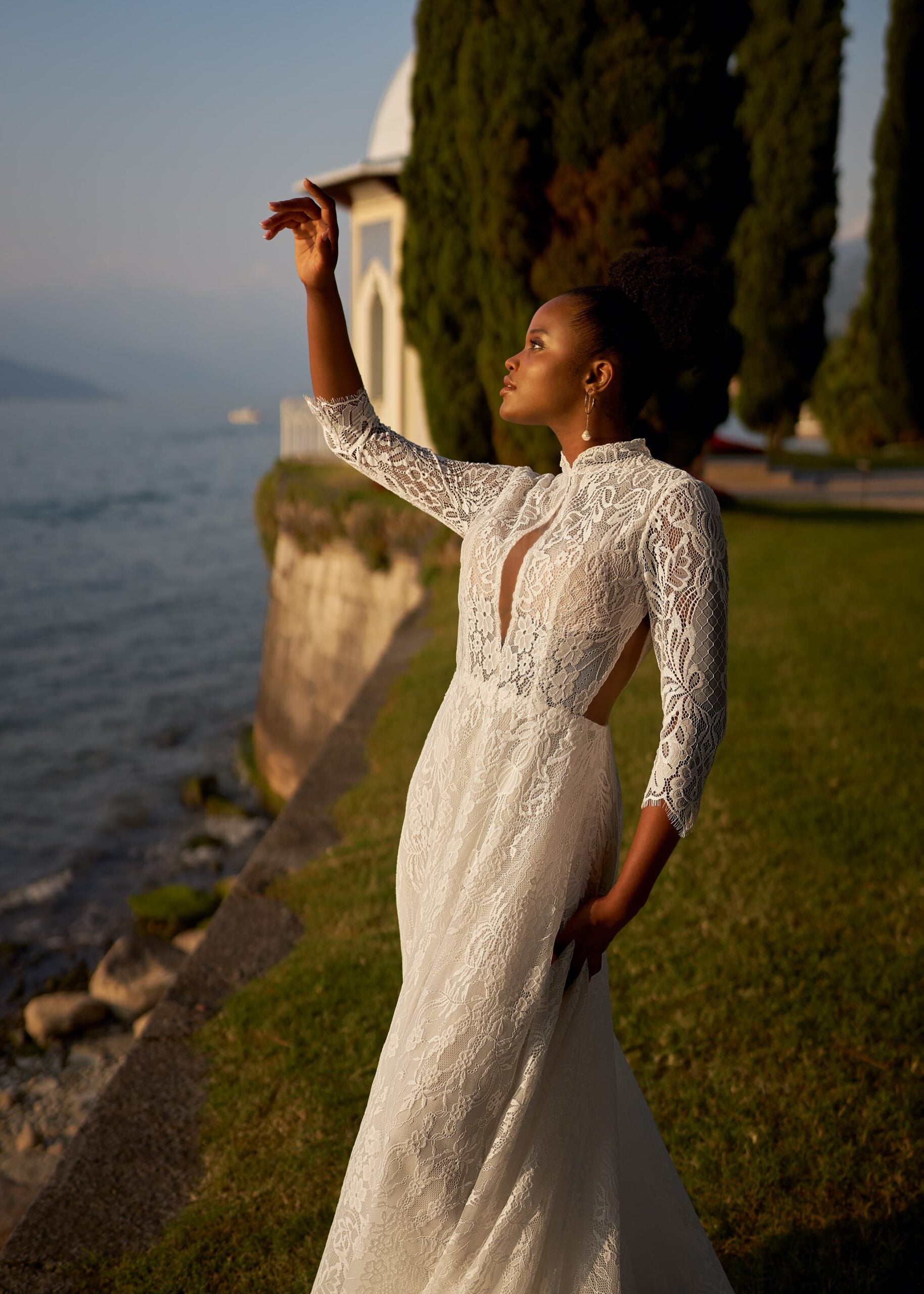 Brautkleid mit offnen Rücken von Libelle