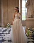 A-Linie Brautkleid aus Tüll und Spitze 